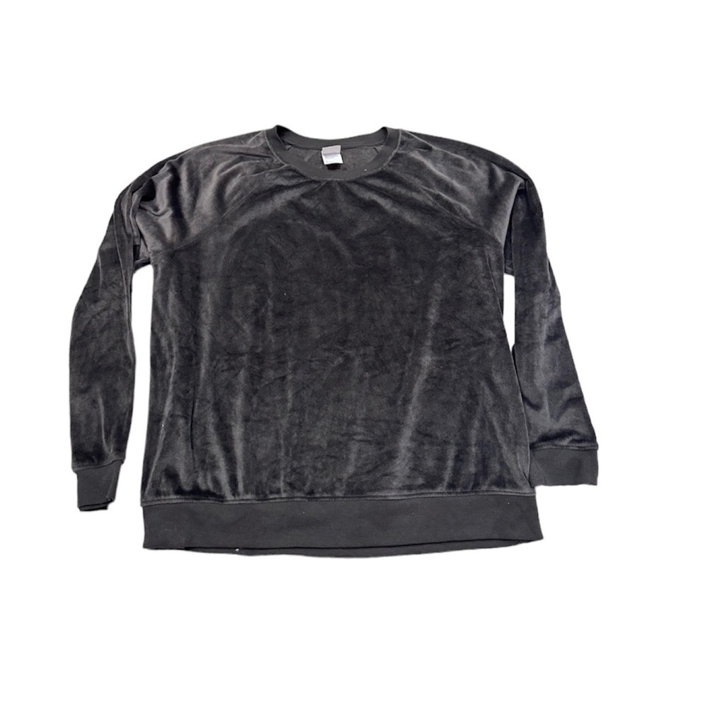 Wild Fable Long Sleeve Fuzzy Long Sleeve Loungewear Gray Top Size L